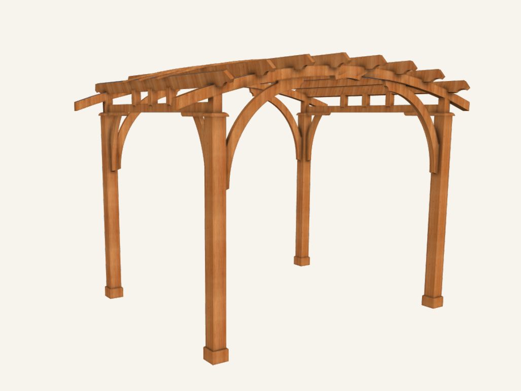 Arched-Top Modular Pergola