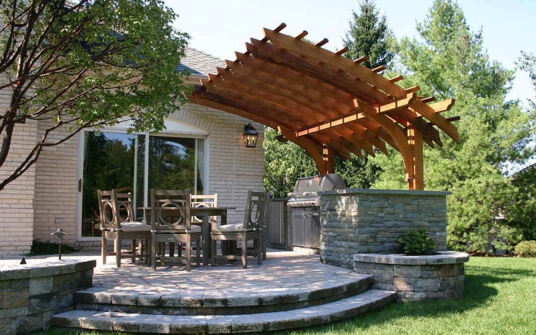 Contemporary Outdoor Kitchen Pergola No. KP6